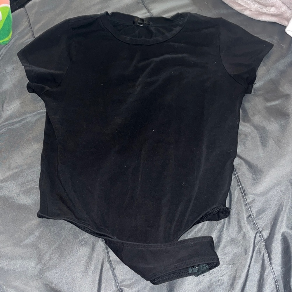 Black body suit thong